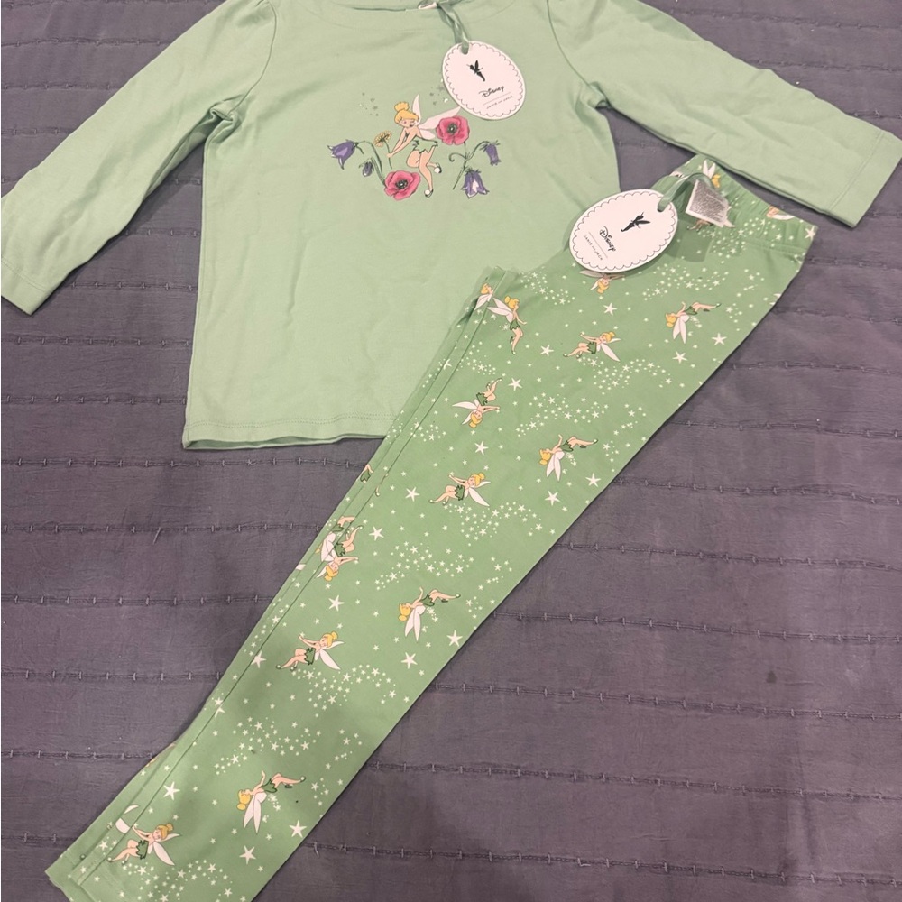 Disney Tinkerbell Green Pajama Set